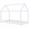 vidaXL Estructura de cama infantil madera maciza pino blanco 80x160 cm