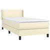 vidaXL Cama box spring con colch&oacute;n cuero sint&eacute;tico crema 80x200 cm
