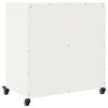 vidaXL Aparador de acero blanco 68x39x72 cm