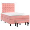 vidaXL Cama box spring con colch&oacute;n terciopelo rosa 120x200 cm