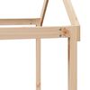vidaXL Cama alta con techo madera maciza de pino marrón cera 75x190 cm
