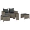 vidaXL Set de muebles de jard&iacute;n 5 pzas y cojines apilables gris