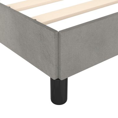 vidaXL Estructura de cama de terciopelo gris claro 180x200 cm