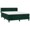 vidaXL Cama box spring con colch&oacute;n terciopelo verde oscuro 140x190 cm