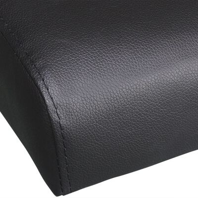 vidaXL Sofá cama con dos cojines cuero artificial ajustable negro