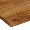 vidaXL Tablero de mesa borde natural madera maciza mango 100x80x3,8 cm