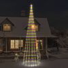 vidaXL &Aacute;rbol de Navidad en asta de bandera 1134 LED de colores 800 cm