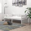 vidaXL Sof&aacute; cama con colch&oacute;n madera de pino maciza blanco 90x200 cm
