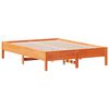 vidaXL Cama sin colch&oacute;n madera maciza de pino marr&oacute;n cera 140x190 cm