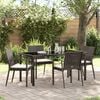 vidaXL Conjunto de Comedor de Jard&iacute;n 5 pcs Marr&oacute;n y Negro
