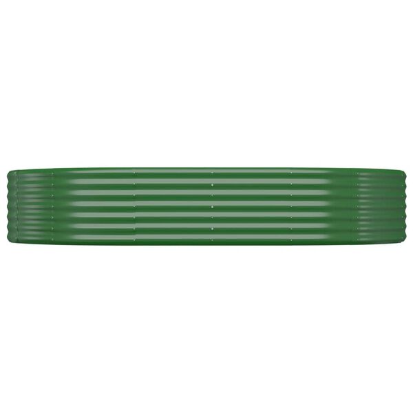 vidaXL Jardinera arriate acero galvanizado verde 214x140x36 cm