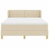 vidaXL Cama tipo Box Spring con colch&oacute;n Crema 140 x 190 cm tela