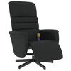 vidaXL Sill&oacute;n reclinable masaje con reposapi&eacute;s cuero sint&eacute;tico negro