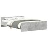 vidaXL Estructura de cama con cabecero piecero gris hormig&oacute;n 120x200cm