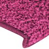 vidaXL Alfombrillas para escaleras 30 unidades 65x21x4 cm Rosa Borde Rectangular