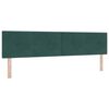 vidaXL Cama Box Spring LED Verde oscuro 200 x 200 cm Terciopelo