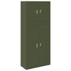 vidaXL Armario de almacenamiento 2 uds. Verde oliva 90 x 40 x 210 cm