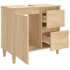 vidaXL Armario de ba&ntilde;o madera contrachapada roble Sonoma 65x33x60 cm