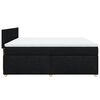 vidaXL Cama box spring con colch&oacute;n tela negro 180x200 cm