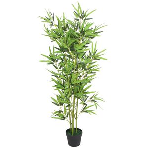 vidaXL &Aacute;rbol de bamb&uacute; artificial con maceta 120 cm verde