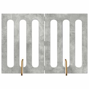 vidaXL Valla plegable para mascotas 2 pcs Gris Concreto