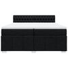 vidaXL Cama box spring con colch&oacute;n tela negro 200x200 cm
