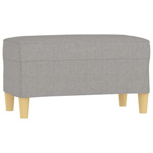 vidaXL Banco de tela gris claro 70x35x41 cm