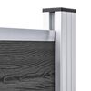 vidaXL Set de paneles de valla WPC negro 353x146 cm