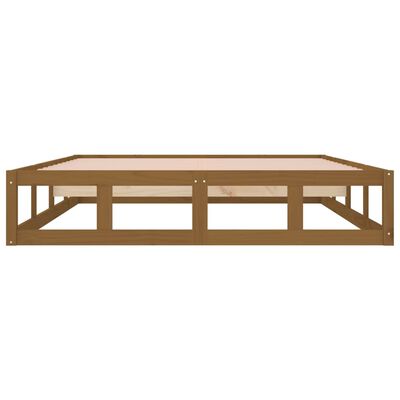 vidaXL Estructura cama madera maciza marrón miel super king 180x200 cm