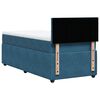 vidaXL Cama box spring con colch&oacute;n terciopelo azul oscuro 80x200 cm