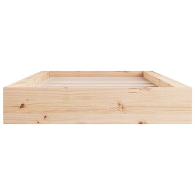 vidaXL Estructura de cama doble de madera maciza 140x190 cm