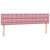 vidaXL Cama box spring con colchones terciopelo rosa 180x210 cm