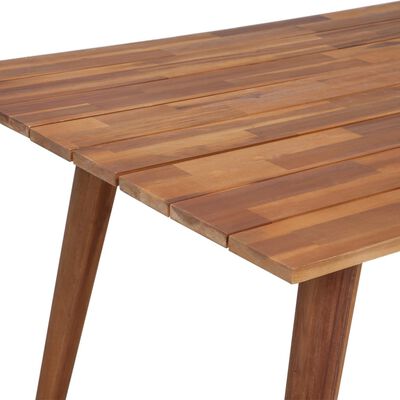 vidaXL Mesa de comedor de madera de acacia maciza marrón