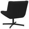vidaXL Silla giratoria Negro 63 x 75 x 76 cm Piel de oveja