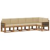 vidaXL Conjunto de sof&aacute;s de exterior 6 pcs Natural y Beige Poli&eacute;ster