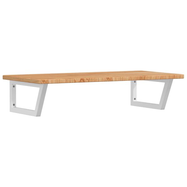 vidaXL Estante de lavabo de pared de acero y madera maciza de roble
