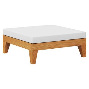 vidaXL Reposapi&eacute;s modular y coj&iacute;n crema madera maciza de acacia