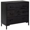 vidaXL C&oacute;moda de madera maciza de pino negro 75x35x70 cm