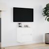 vidaXL Mueble de TV de pared con luces LED blanco 41x31x45 cm