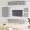 vidaXL Set de muebles para TV 8 pzas madera contrachapada gris Sonoma