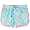 Pantalones cortos infantiles con cord&oacute;n menta claro 116