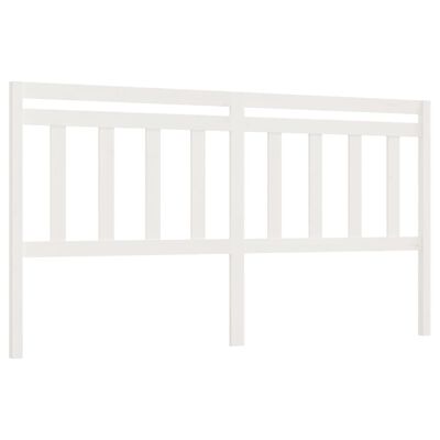 vidaXL Cabecero de cama madera maciza de pino blanco 206x4x100 cm