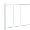 vidaXL Estructura cama sin colch&oacute;n con estribo metal blanco 200x200 cm