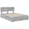 vidaXL Estructura de cama con cabecera Gris Sonoma 150 x 200 cm
