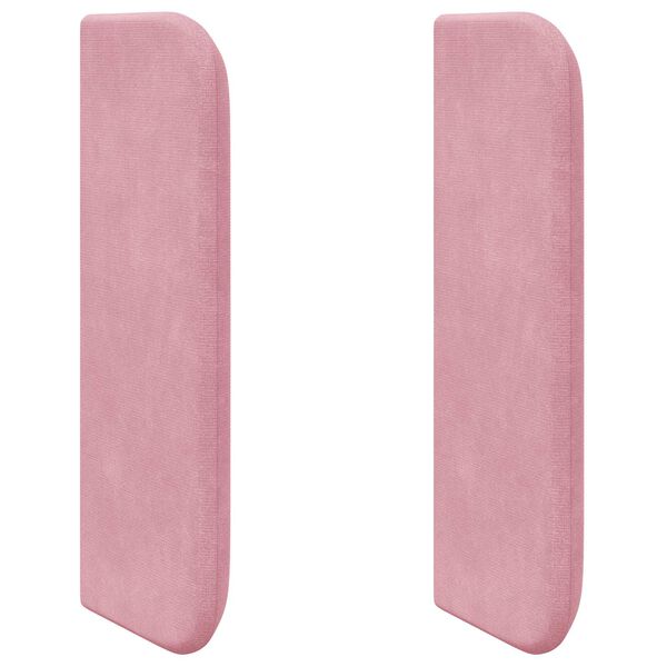 vidaXL Oreja de cabecero Rosa 40,5 x 40,5 x 4 cm Terciopelo