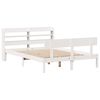 vidaXL Estructura de cama sin colch&oacute;n madera de pino blanca 140x200 cm