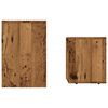 vidaXL Mesas de centro apilables 2 uds madera de ingeniería envejecida
