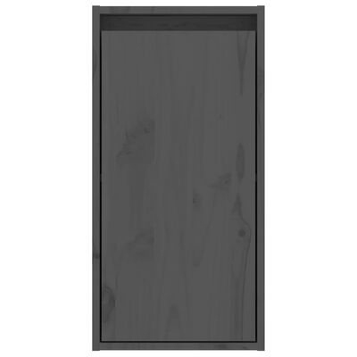 vidaXL Armario de pared de madera maciza de pino gris 30x30x60 cm