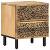 vidaXL Mesita de noche de madera maciza de mango 40x33x46 cm