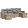 vidaXL Juego de sof&aacute;s jard&iacute;n con cojines 6 pzas rat&aacute;n sint&eacute;tico beige